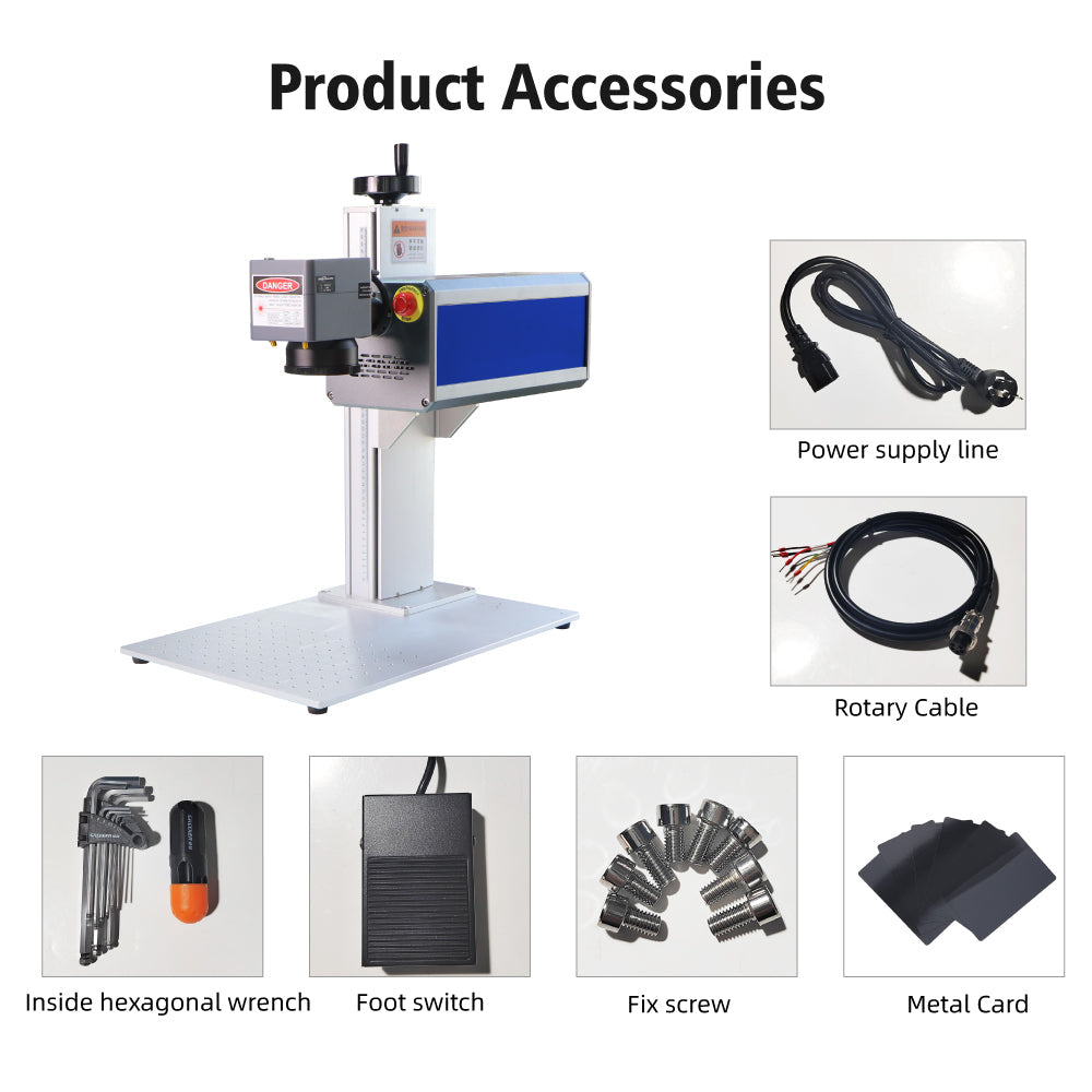 20W Fiber Laser Engraver Marking Machine For Metal