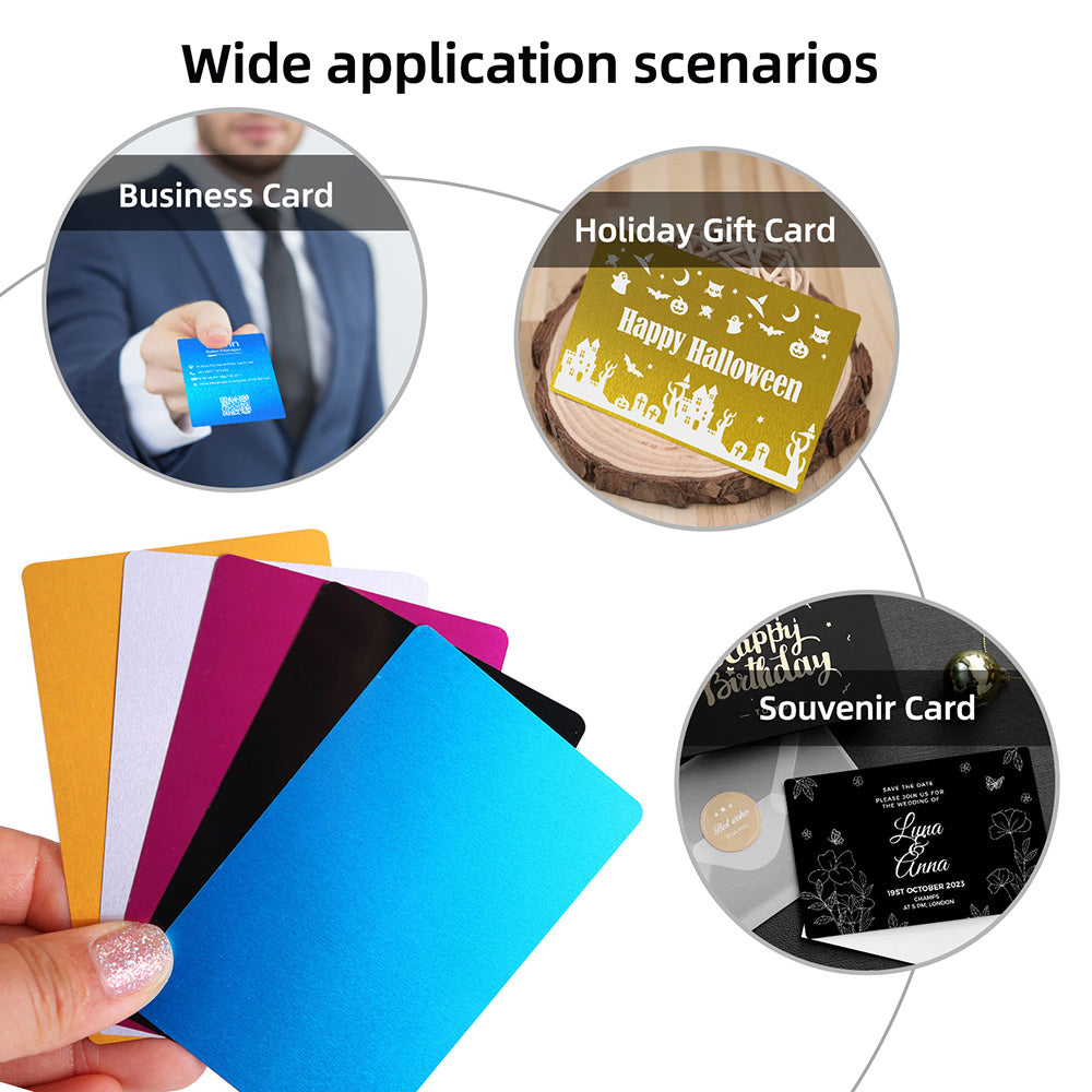 Blank Metal Business Cards – Aluminum Laser Engraving Cards
