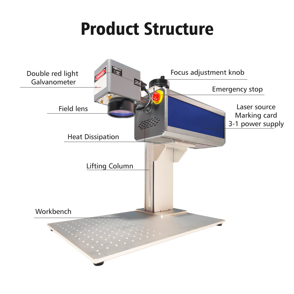 Fonland FLOP30SP 30W Laser Engraver Fiber Marking Machine App Compatible For Metal