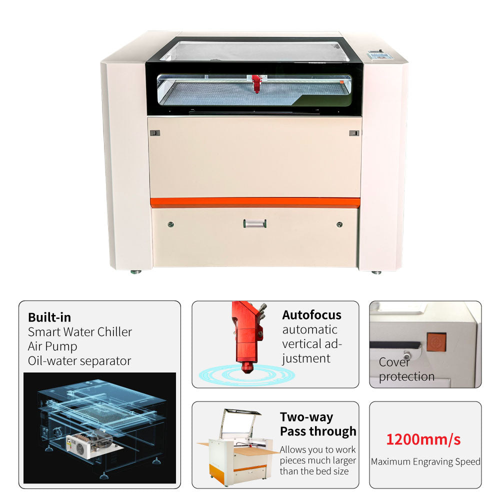 FONLAND FL6090 100W CO2 LASER ENGRAVER CUTTING MACHINE WITH 600MM X 900MM WORKING AREA