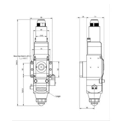 AU3TECH A200MS Manual Focusing Fiber Laser Cutting Head