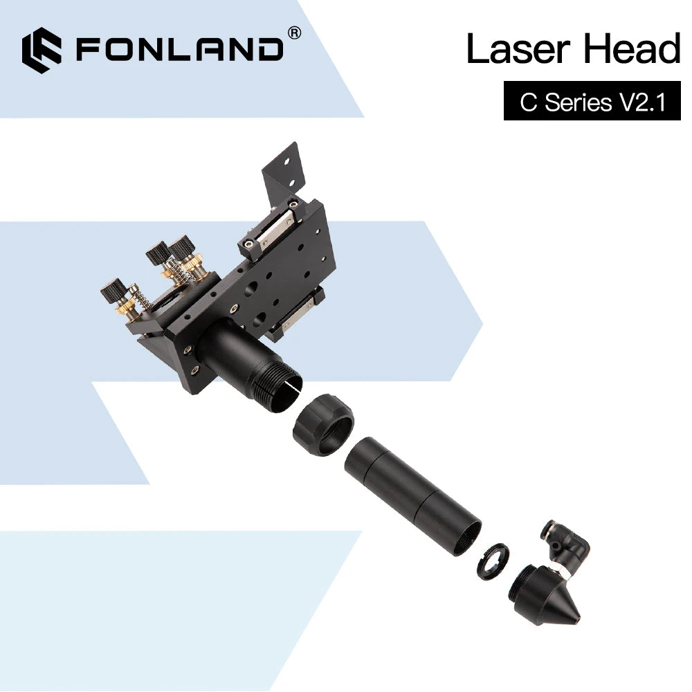 FONLAND C Series CO2 Laser Head Dia.18 FL38.1& Dia.20 FL50.8 / 63.5/101.6mm Mount for Laser Engraving Cutting Machine(Black)