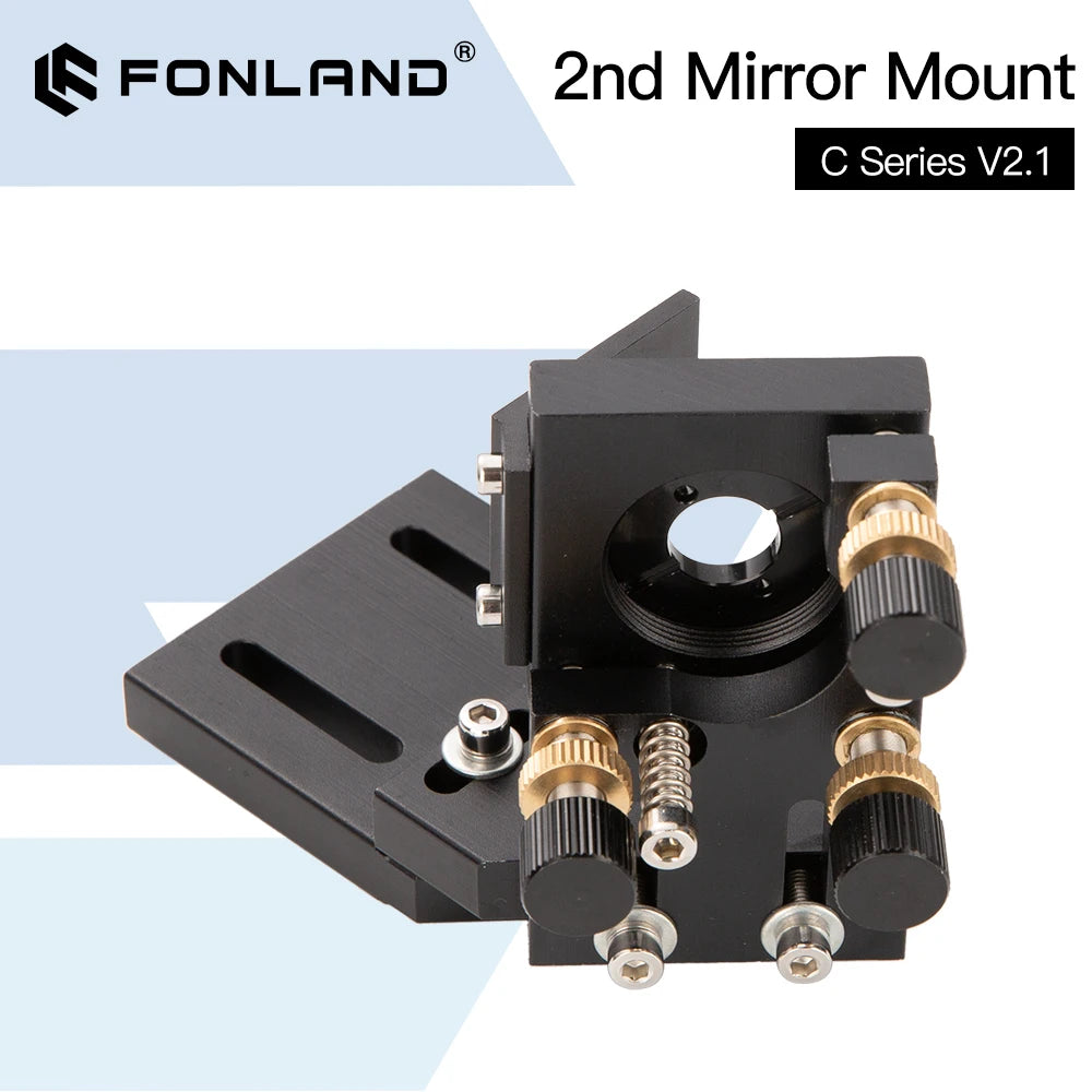 FONLAND CO2 Black Second Laser Mount Mirror 25mm Mirror Mount Integrative Mount For Lase Engraving Machine