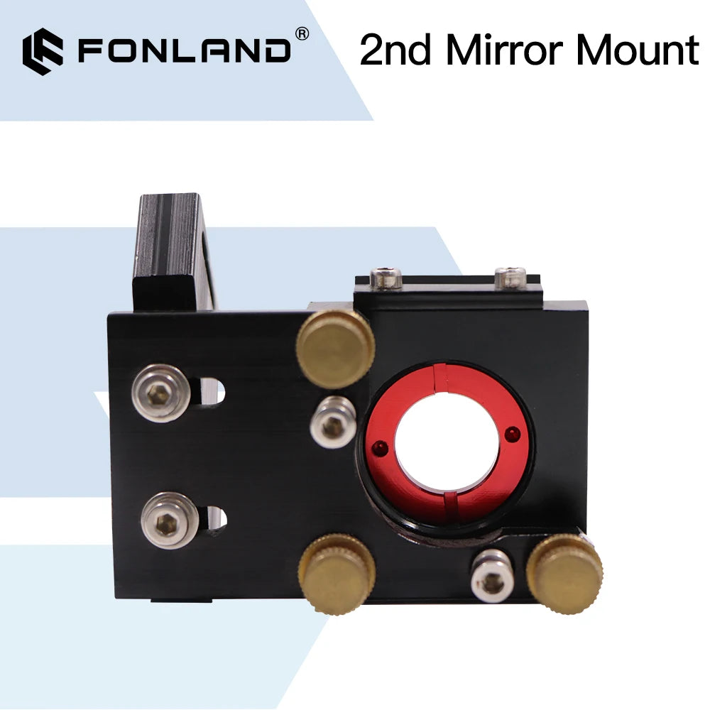 FONLAND CO2 Black Second Laser Mount Mirror 25mm Mirror Mount Integrative Mount For Lase Engraving Machine