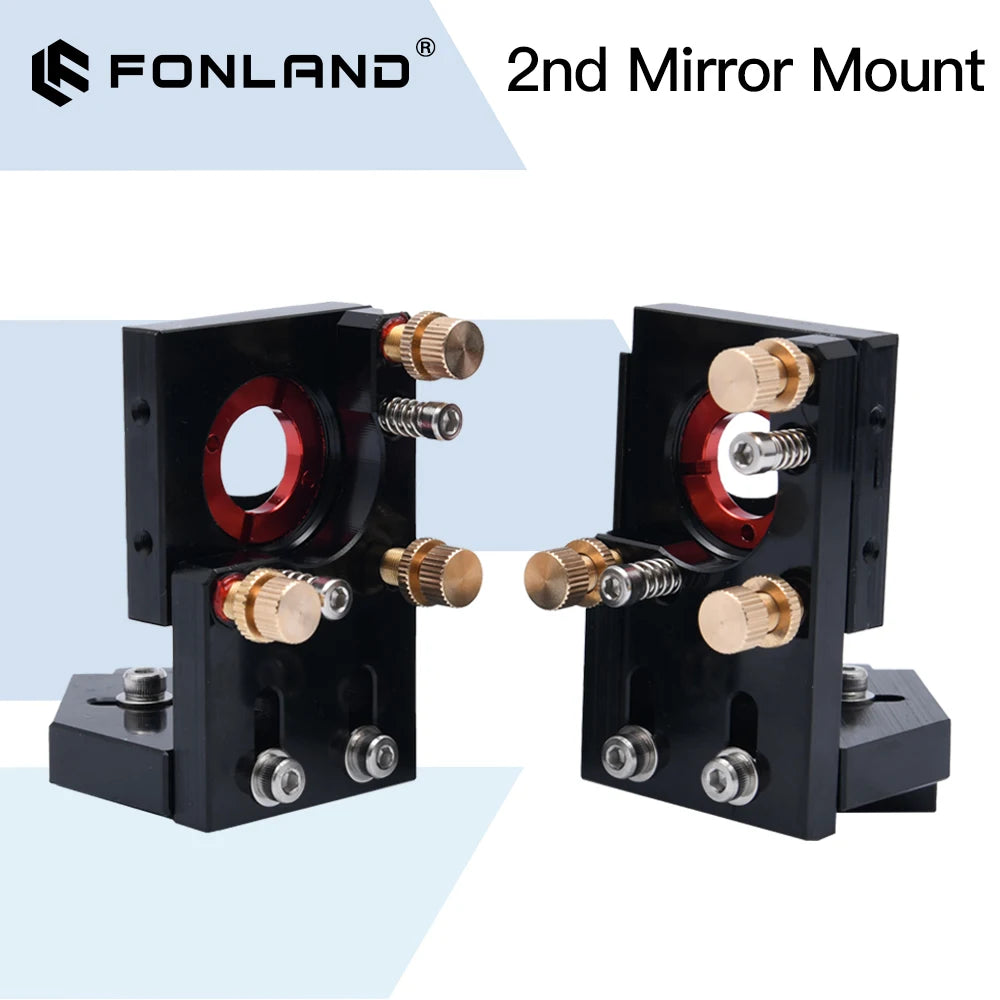 FONLAND CO2 Black Second Laser Mount Mirror 25mm Mirror Mount Integrative Mount For Lase Engraving Machine