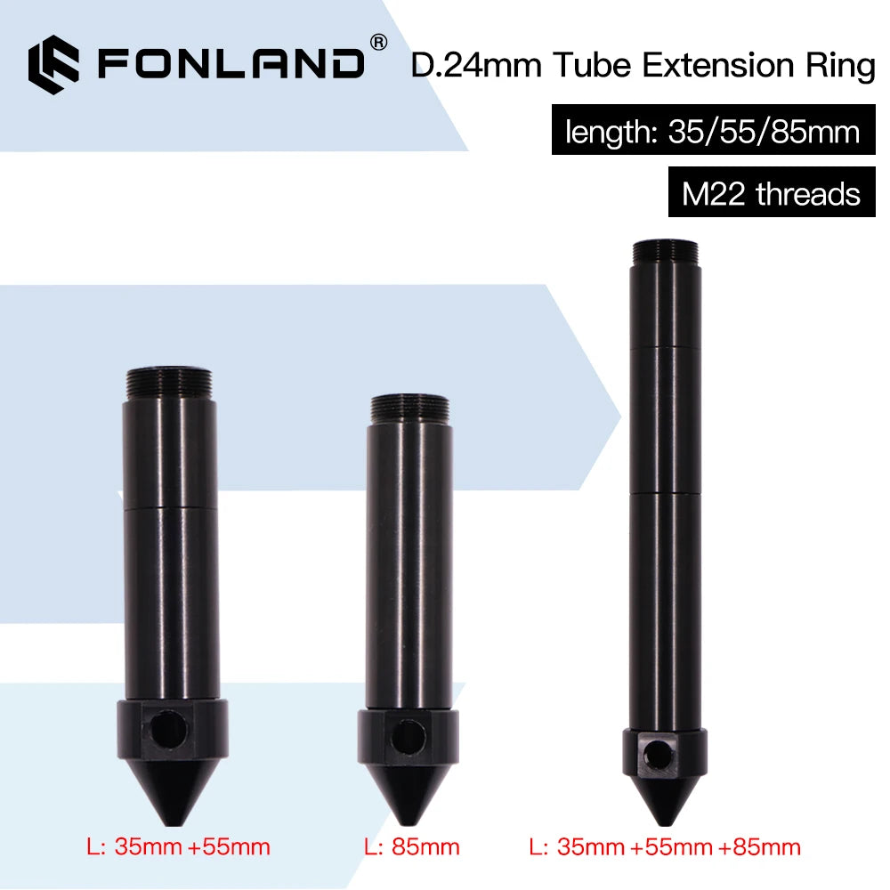 FONLAND CO2 Extension Tube Extension Ring Suit Laser head O.D.24mm Lens Tube for CO2 Laser Cutting & engraving Machine