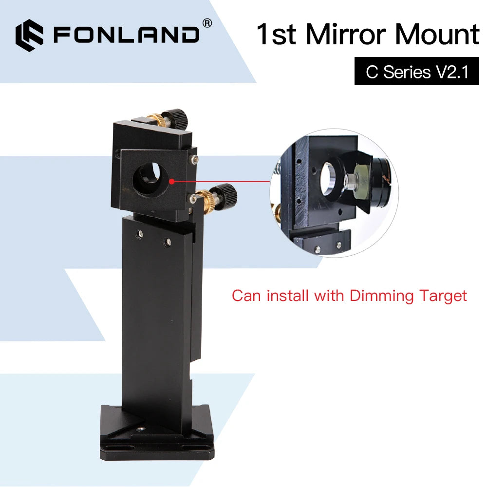 FONLAND CO2 First Reflection Mirror Mount 25mm Mount Support Integrative Holder for Laser Engraving Cutting Machine