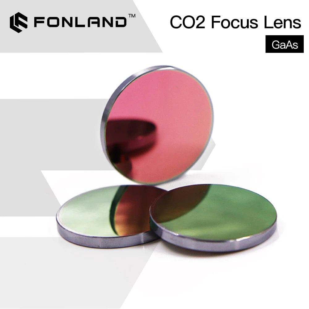 FONLAND GaAs Focus Lens Dia.18 19.05 20 25mm FL 38.1 50.8 63.5 76.2 101.6mm 1.5-4" for CO2 Laser Engraving Cutting Machine