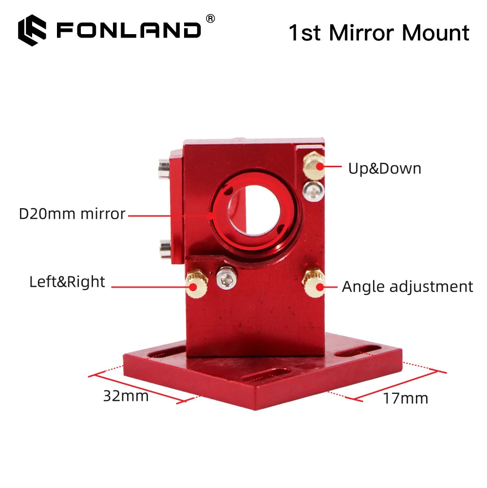 FONLAND K Series CO2 Mini Laser Head Set D12/18/20mm FL50.8mm Lens for 2030 4060 K40 Laser Engraving Cutting Machine