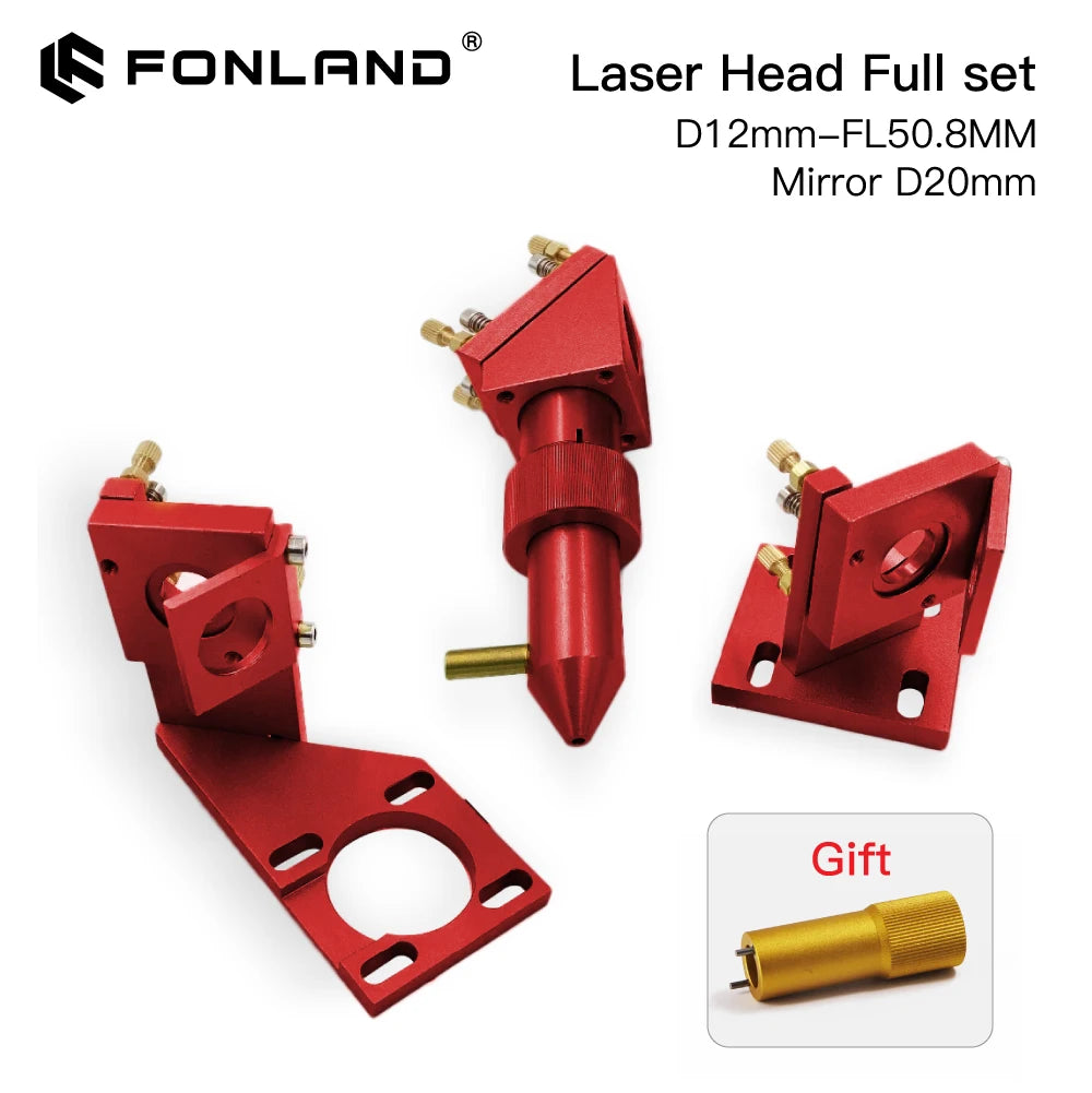 FONLAND K Series CO2 Mini Laser Head Set D12/18/20mm FL50.8mm Lens for 2030 4060 K40 Laser Engraving Cutting Machine