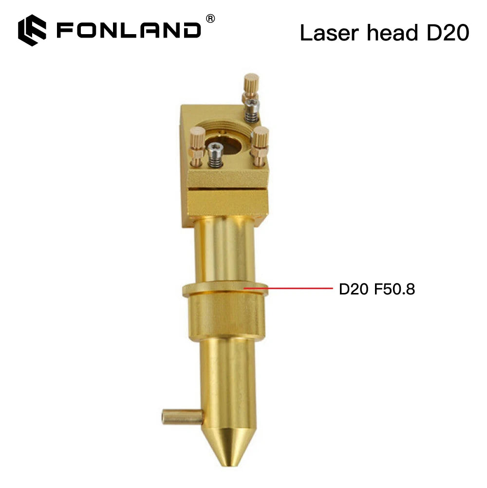 FONLAND K Series CO2 Mini Laser Head Set D12/18/20mm FL50.8mm Lens for 2030 4060 K40 Laser Engraving Cutting Machine