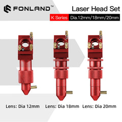 FONLAND K Series CO2 Mini Laser Head Set D12/18/20mm FL50.8mm Lens for 2030 4060 K40 Laser Engraving Cutting Machine