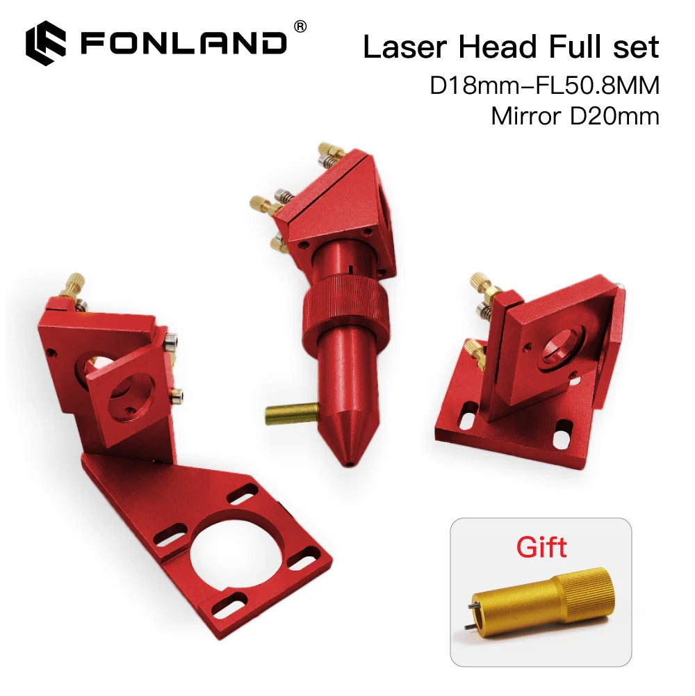 FONLAND K Series CO2 Mini Laser Head Set D12/18/20mm FL50.8mm Lens for 2030 4060 K40 Laser Engraving Cutting Machine