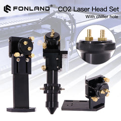 FONLAND Laser Head Interface Mirror Diameter 30mm Lens 25mm Integrative Mount with Water Cooling For CO2 Engraving Machine