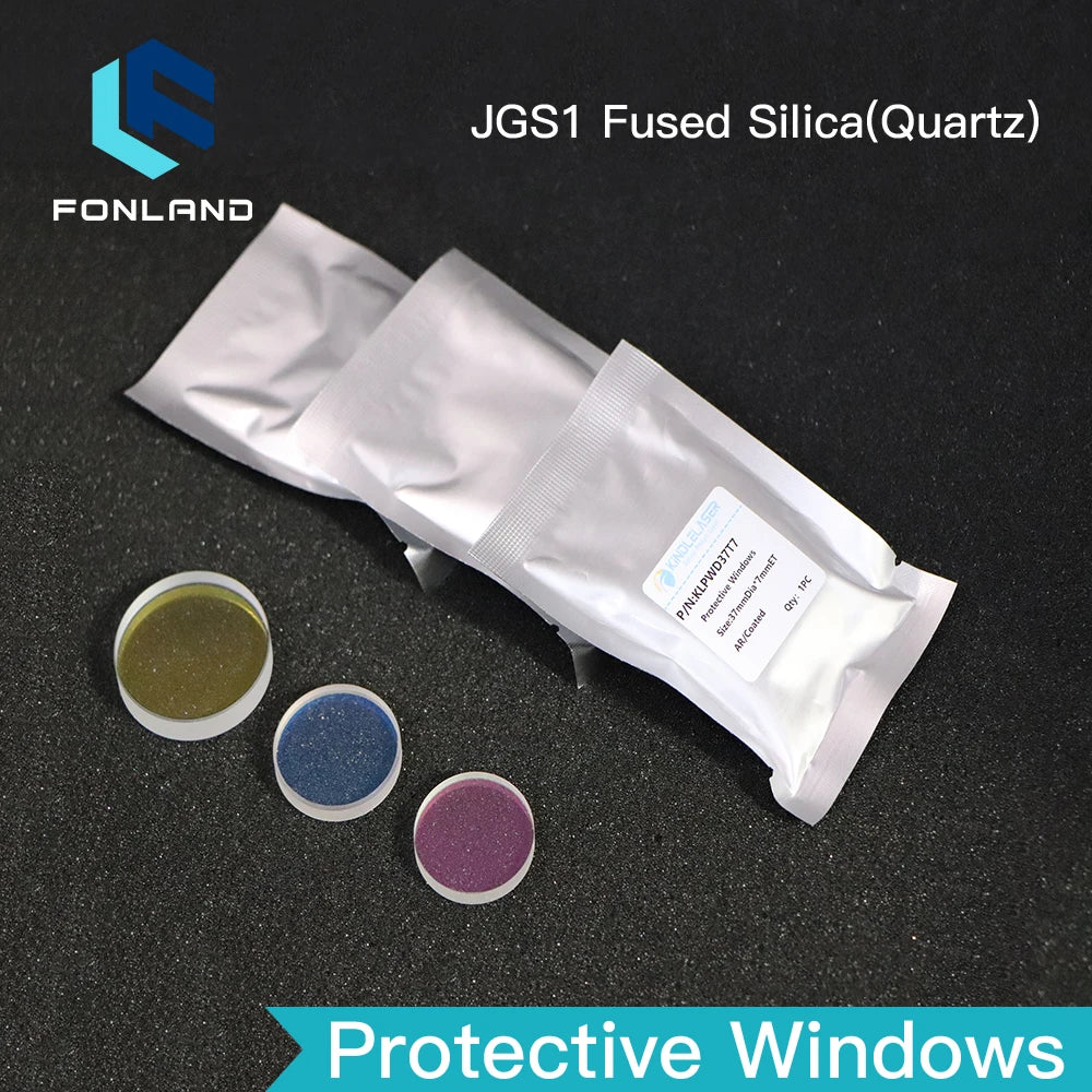 FONLAND Laser Protective Windows Diameter 36mm -39mm Quartz Fused Silica for Fiber Laser Machine 1064nm Precitec Raytools WSX