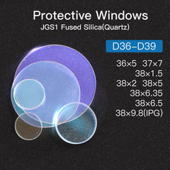 FONLAND Laser Protective Windows Diameter 36mm -39mm Quartz Fused Silica for Fiber Laser Machine 1064nm Precitec Raytools WSX