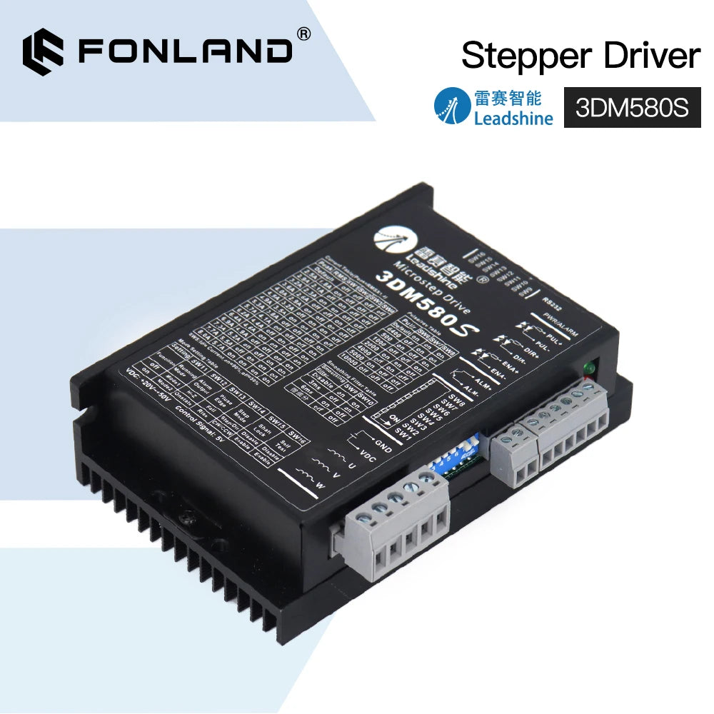 FONLAND Leadshine 3 Phase 3DM580S Stepper Motor Driver 18-50VDC 1.0-8.0A