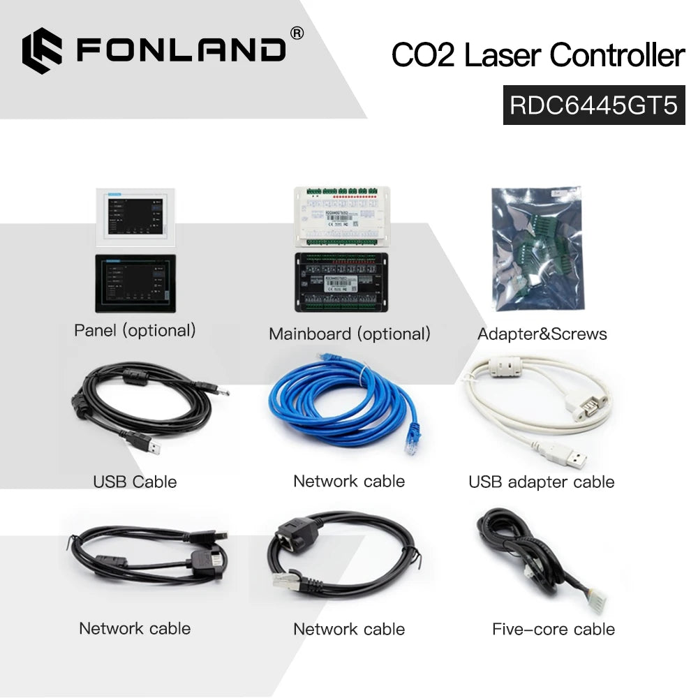 FONLAND Ruida RDC6445GT5 CO2 Laser Controller System Laser Control Panel For CO2 Laser Engraving Cutting Machines