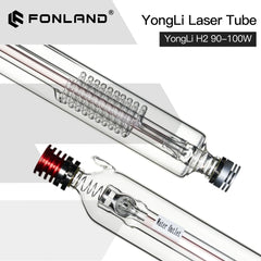 FONLAND  Yongli H2 90-100W CO2 Laser Tube H Series Dia.60mm Wooden Box Packing for Laser Engraving Cutting Machine