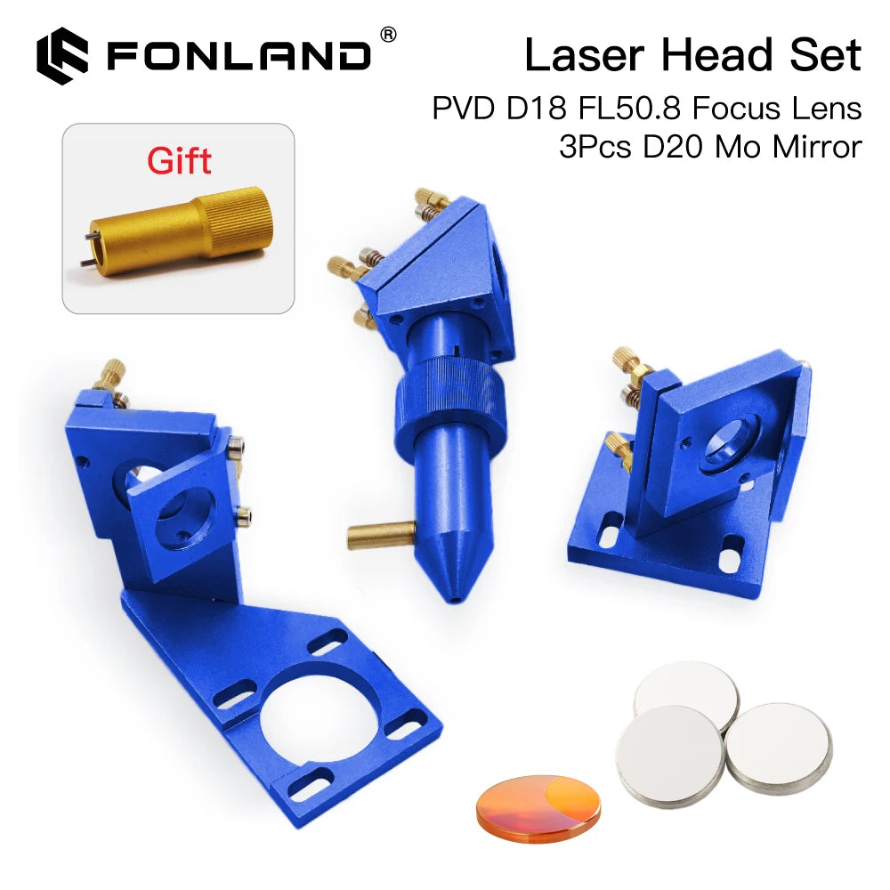 Fonalnd K Series CO2 Laser Head Set D12 18 20 FL50.8mm Lens for 2030 4060 K40 Laser Engraving Cutting Machine Fast Shipping