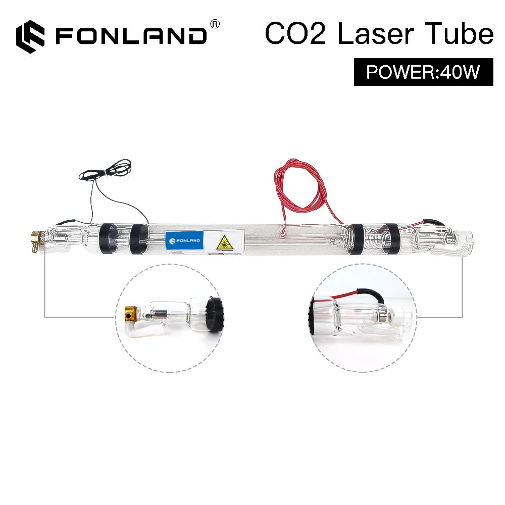 Fonland  35-45W Co2 Metal Glass Laser Tube 720MM 40W Glass Laser Lamp for CO2 Laser Engraving Cutting Machine