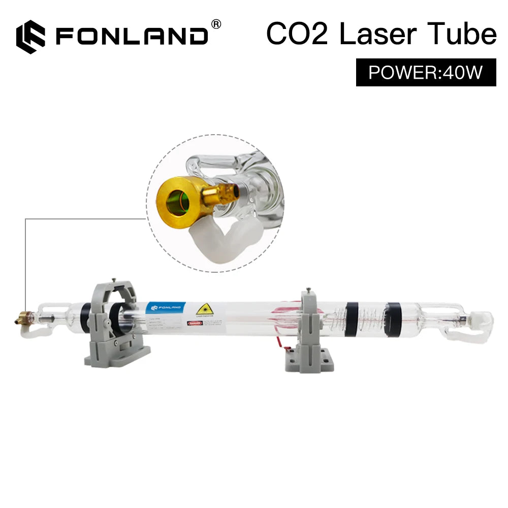 Fonland  35-45W Co2 Metal Glass Laser Tube 720MM 40W Glass Laser Lamp for CO2 Laser Engraving Cutting Machine