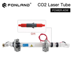 Fonland  35-45W Co2 Metal Glass Laser Tube 720MM 40W Glass Laser Lamp for CO2 Laser Engraving Cutting Machine