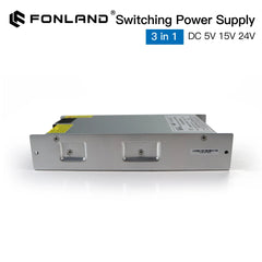 Fonland 400W 3 in 1 LED Switching Power Supply Output DC 5V ±15V 24V Input 100-240V AC for Fiber Laser Marking Machine