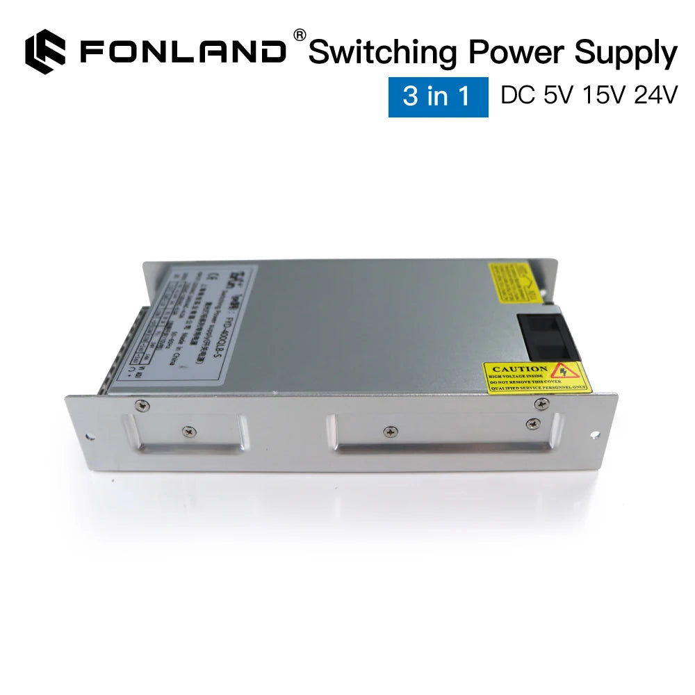 Fonland 400W 3 in 1 LED Switching Power Supply Output DC 5V ±15V 24V Input 100-240V AC for Fiber Laser Marking Machine