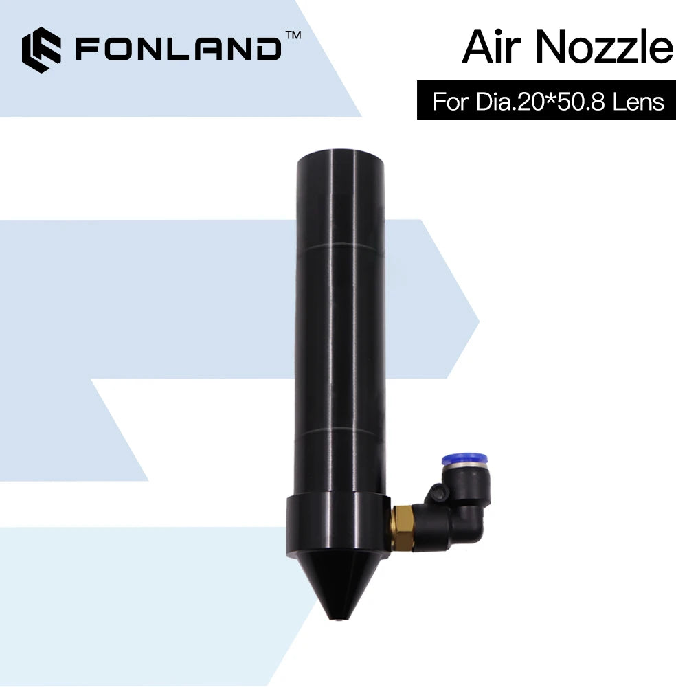 Fonland Air Nozzle for Dia.18/20mm FL38.1mm Lens CO2 Short Nozzle A with Fitting M5 for Laser Head at CO2 Laser Cutting Machine