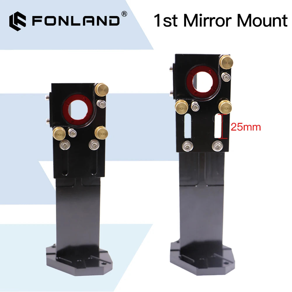 Fonland CO2 First Reflection Mirror 25mm Mount Support Integrative Holder for Laser Engraving Cutting Machine