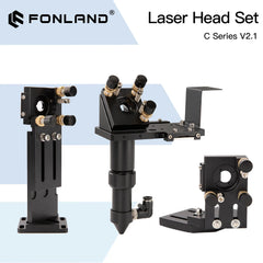 Fonland CO2 Laser Head Set Lens D18 FL38.1 D20FL50.8/63.5/101.6mm Integrative Mount Dia25 Mirror for Laser Cutting Machine