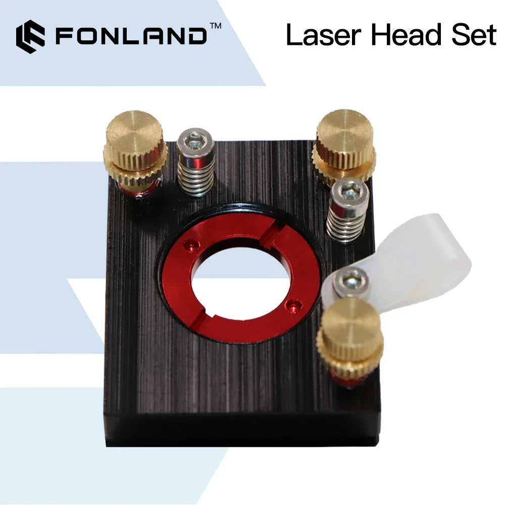 Fonland CO2 Laser Head Set Lens Dia.20 FL50.8/63.5/76.2/101.6mm Integrative Mount Dia.25 Mirror for Laser Cutting Machine