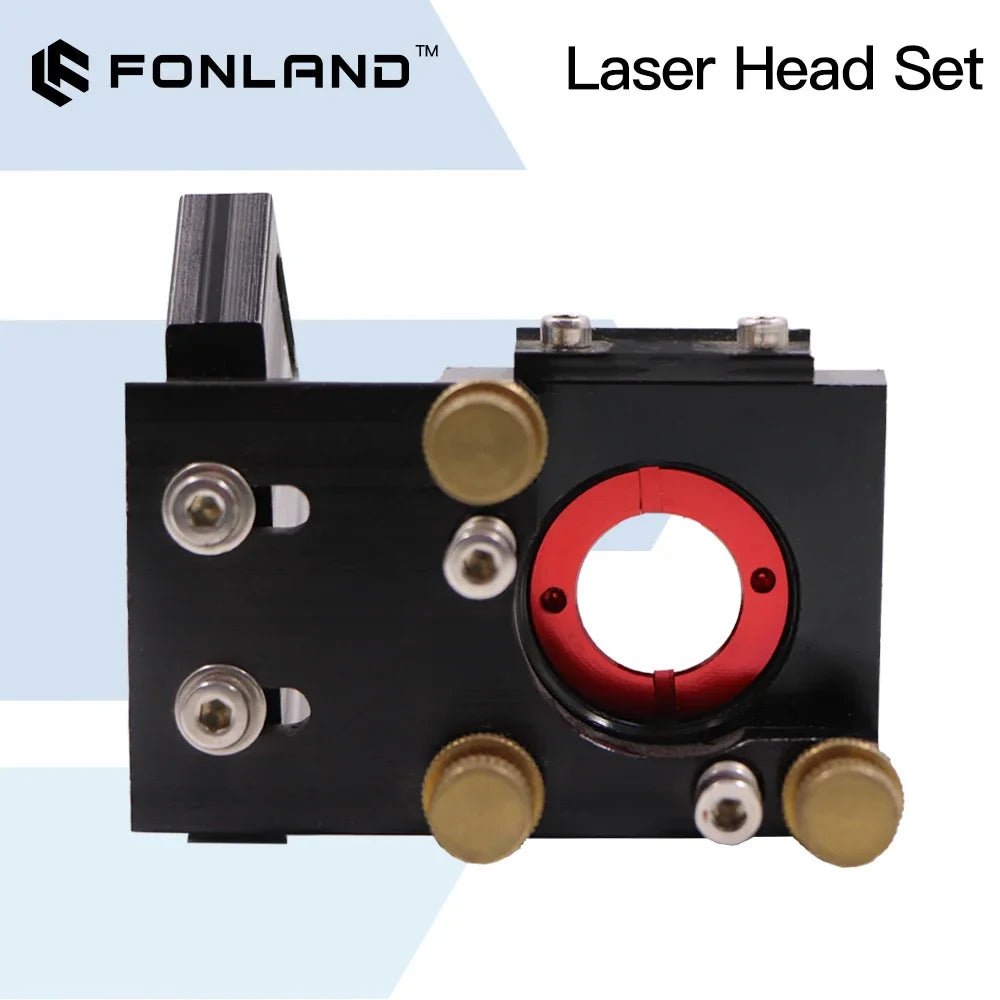 Fonland CO2 Laser Head Set Lens Dia.20 FL50.8/63.5/76.2/101.6mm Integrative Mount Dia.25 Mirror for Laser Cutting Machine