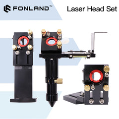 Fonland CO2 Laser Head Set Lens Dia.20 FL50.8/63.5/76.2/101.6mm Integrative Mount Dia.25 Mirror for Laser Cutting Machine