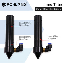 Fonland CO2 O.D.25mm Lens Tube for D20 F50.8/63.5/101.6mm Lens CO2 Laser Cutting Engraving Machine