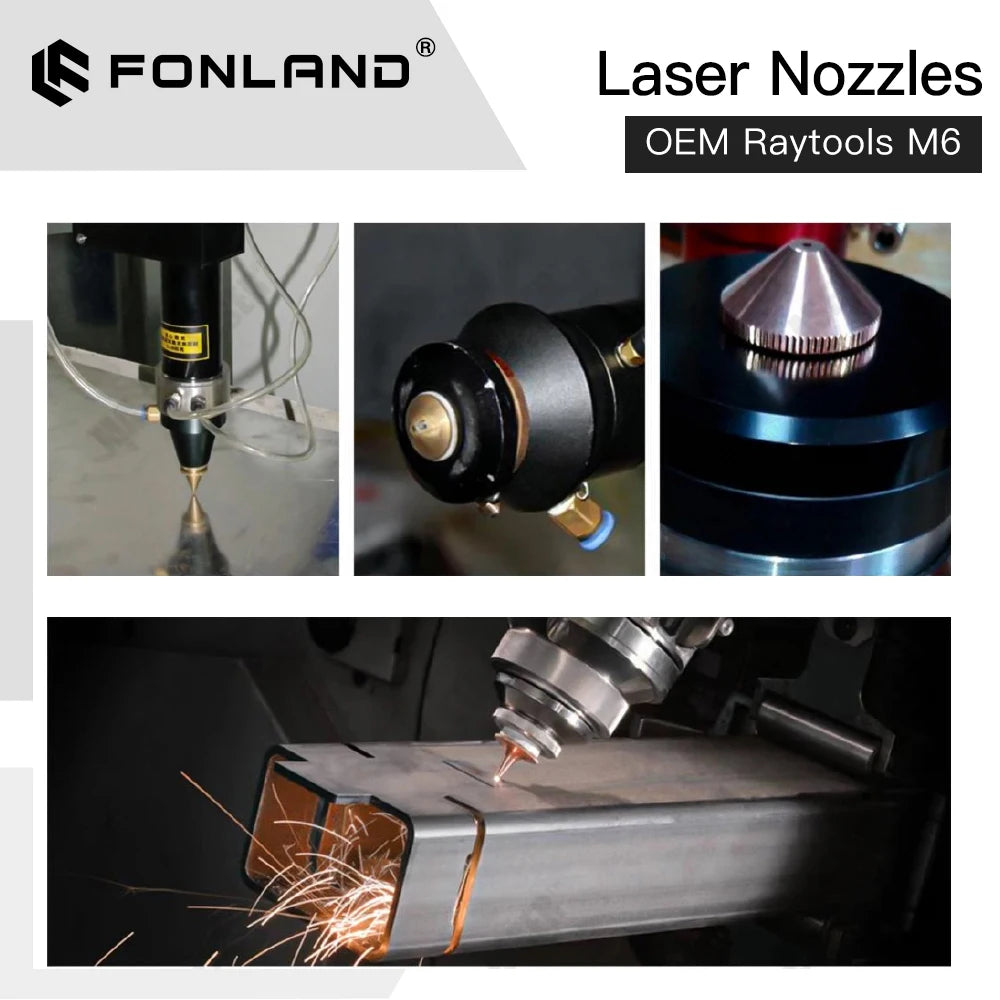 Fonland Fiber Laser Nozzle Diameter 11.5mm Height 15.5mm Thread M6 For Preictec 3D Fiber Laser Machine Head OEM Replacement