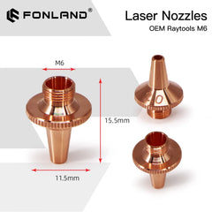 Fonland Fiber Laser Nozzle Diameter 11.5mm Height 15.5mm Thread M6 For Preictec 3D Fiber Laser Machine Head OEM Replacement