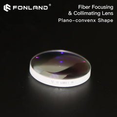 Fonland Focusing Collimating Lens Diameter 20-37mm Quartz Fused Silica for High Energy Fiber Laser Machine 1064nm Plano-convenx