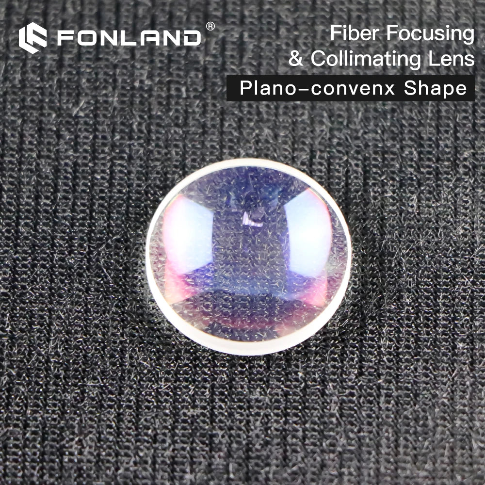 Fonland Focusing Collimating Lens Diameter 20-37mm Quartz Fused Silica for High Energy Fiber Laser Machine 1064nm Plano-convenx