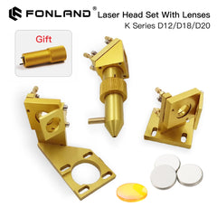 Fonland K Series CO2 Laser Head Set D12 18 20 FL50.8mm Lens for 2030 4060 K40 Laser Engraving Cutting Machine Fast Shipping