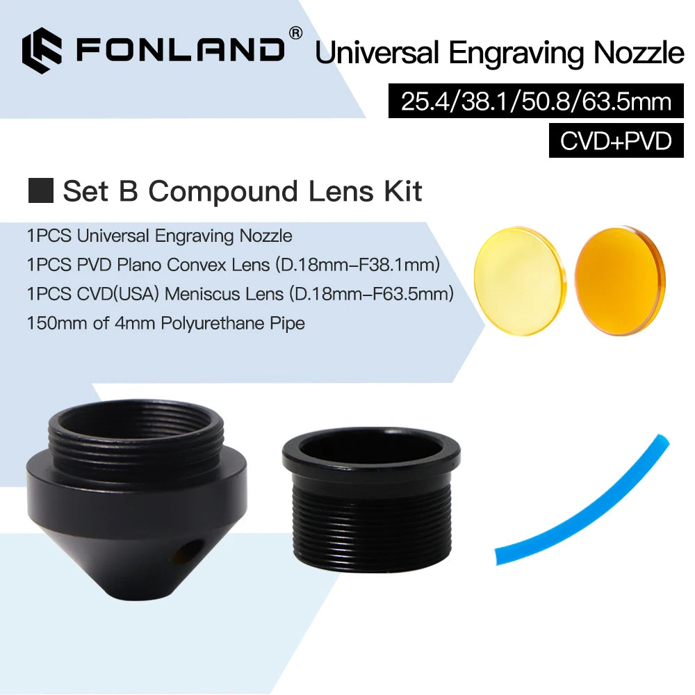 Fonland N04F Air Nozzle Compound Universal Engraving Nozzle D18 D20 for Laser Head At CO2 Laser Cutting Machine Fast Shipping