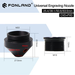 Fonland N04F Air Nozzle Compound Universal Engraving Nozzle D18 D20 for Laser Head At CO2 Laser Cutting Machine Fast Shipping