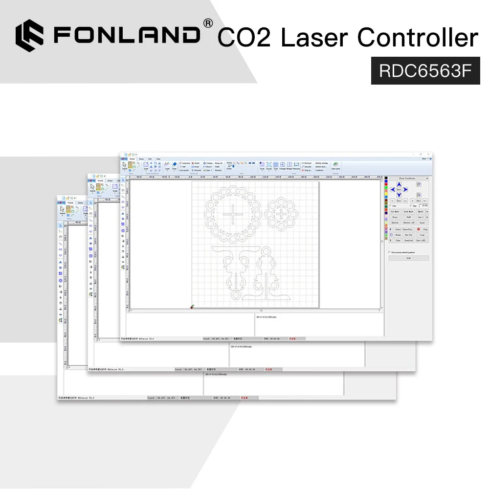 Fonland Original Fiber Laser Controller Ruida RDC6563F Auto-calibration Three Axis Control for 1064nm Fiber Cutting Machine