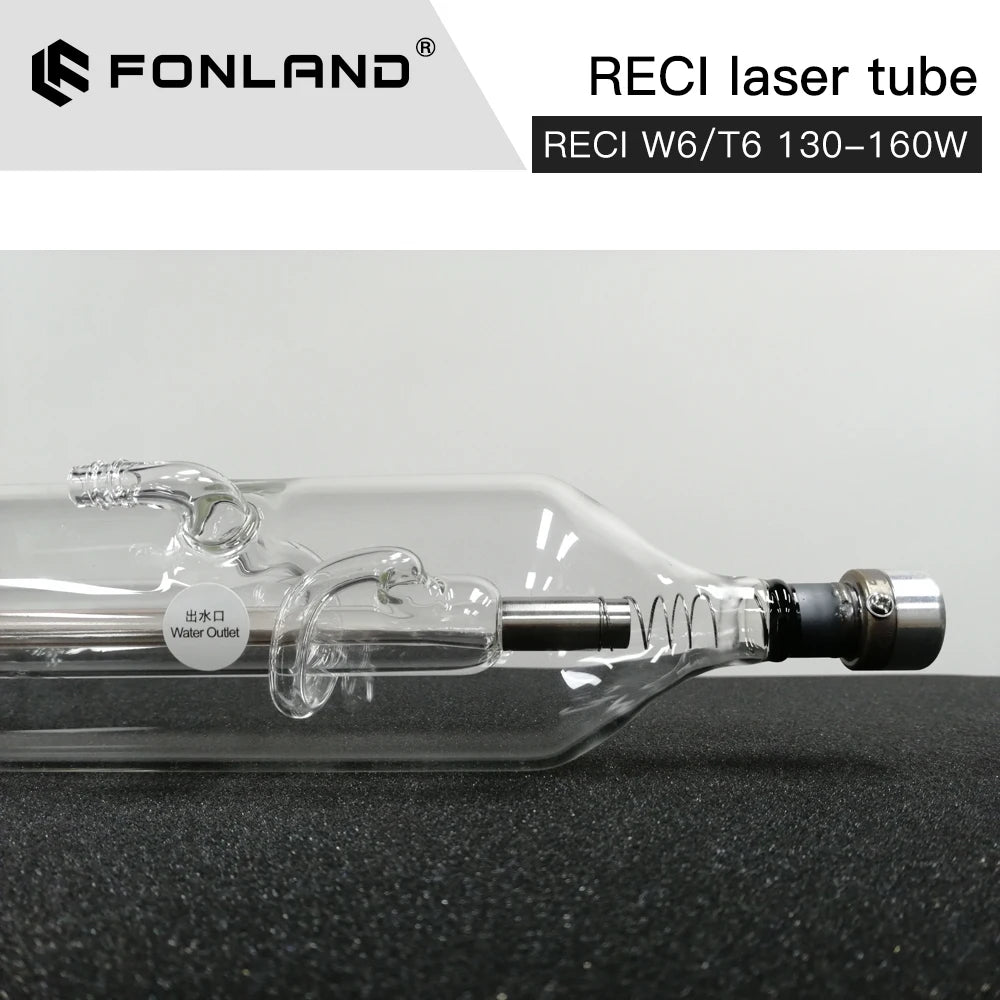 Fonland Reci W6/T6 130W CO2 Laser Tube Wooden Case Box Packing Dia. 80mm/65mm for CO2 Laser Engraving Cutting Machine S6 Z6