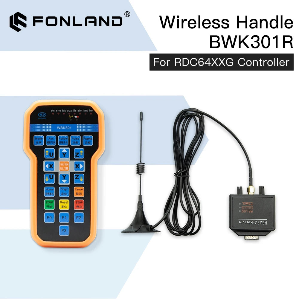 Fonland Ruida Wireless Operating Handle BWK301R BWK301T for RDC6442G RDC6442S RDC6432G CO2 Laser controller