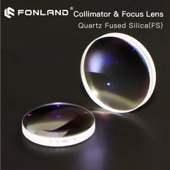 Fonland Spherical Focusing Lens D37 D38 F75/100/125/150/155/200mm 2Pcs Quartz Fused Silica for High Energy Fiber Laser 1064nm