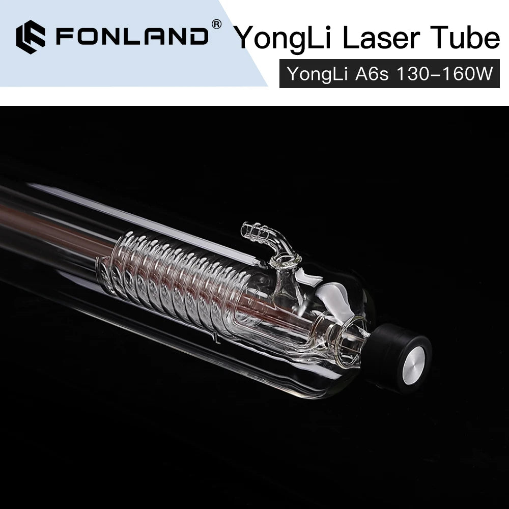 Fonland Yongli A6s 130-160W CO2 Laser Tube Dia.80mm for CO2 Laser Engraving Cutting Machine Wooden Case Box Packing