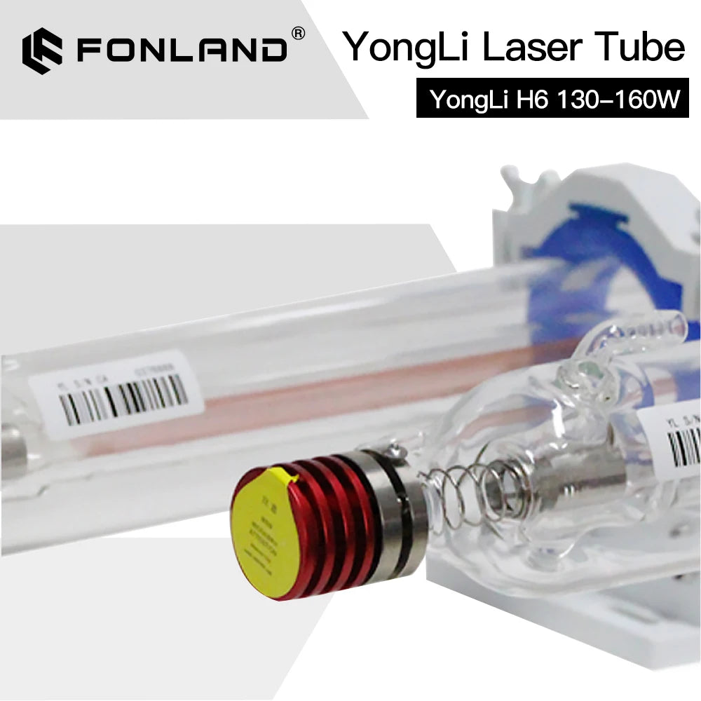 Fonland Yongli H6 130-160W CO2 Laser Tube H Series Dia.70mm Safe Packing for Laser Engraving Cutting Machine Lifetime Warranty