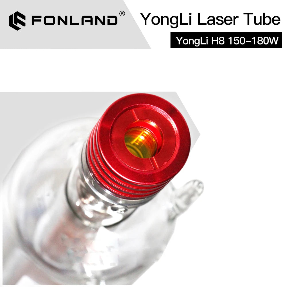 Fonland Yongli H8 150-180W CO2 Laser Tube H Series Dia.70mm Safe Packing for Laser Engraving Cutting Machine Lifetime Warranty